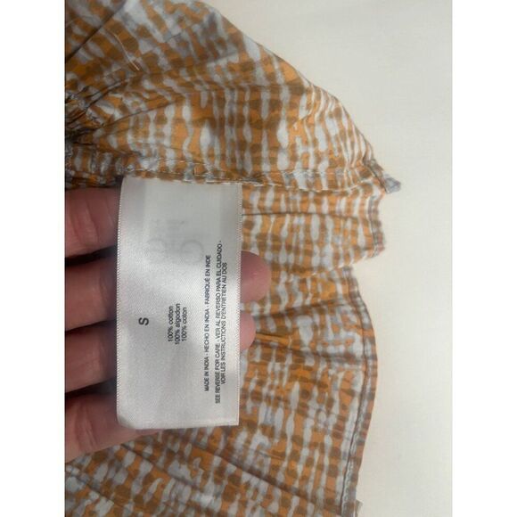 Circus NY by Sam Edelman Cal Peplum Top, Watercolor Stripe,Orange-multi - Picture 7 of 16